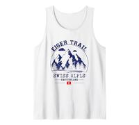 Eiger Trail Swiss Alps Trekking Switzerland Flag Hiking Tank Top