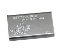 Eighosee 1.8 Inch MSATA SSD HDD Enclosure Supports USB to MSATA Mobile Hard Disk Box Support for/Vista/Linux/(Silver)