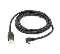 Eighosee 1.8m Mini USB B Type 5pin Male Left Angled to USB 2.0 Male Data Cable Black Color