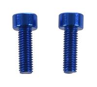 Eighosee 1 Pair Bike Water Bottle Cage Bolts M5 Aluminium Alloy Hex Socket Tapping Screws Blue