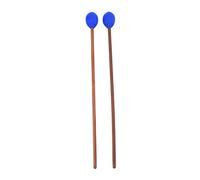 Eighosee 1 Pair Medium Hard Yarn Marimba Mallets with Wood Handle for Percussion Glockenspiel Marimba