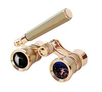 Eighosee 1 Piece Mini Opera Glasses Binoculars with 3X Magnification Theater Telescope Champagne Gold Gift for