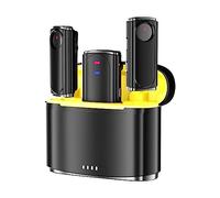 Eighosee 1 SET Professional Wireless Lavalier Microphone Dual Channel Wireless Microphone for Gaming Recording Interview