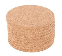 Eighosee 10 Cork Bar Drink Coasters - Absorbent and Reusable - 90mm, 5mm Thick