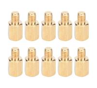 Eighosee 10 Pcs PC PCB Motherboard Brass Standoff Hexagonal Spacer M3 6+4mm