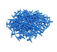 Eighosee 100Pcs Blue Plastic 2 Way Aquarium Fish Tank Air Pump Control Valve for 4mm Air Pipe