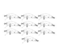 Eighosee 10Pcs Fishing Lure Body 5cm 2.7G Unpainted Crankbait Vib Wobblers Hard Bait Lures