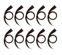 Eighosee 10pcs Rainbow Highlighted Hair Extension Hairpin Long Straight Hair Clip Trimmable for Girl Hair False Hair Brown, Easy to Use