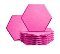 Eighosee 12 Pack of 14 X 12 X 0.4Inch Hexagonal Acoustic Panels High Density Acoustic Panels Soundproof Insulated Beveled Edges
