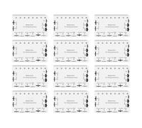 Eighosee 12pcs Plastics Caliper Guitar Chord Caliper Card Measuring Tool