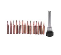 Eighosee 15PCS Pure Copper Solder Iron tip 900M tip for Soldering rework Station for 936, 937, 938, 969, 8586, 852D