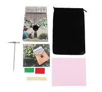 Eighosee 17 Key Thumb Piano with Study Instruction and Tune Hammer Wood Hand Finger Piano Mbira Gifts for Kids Adult Beginners (Animals)