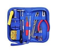 Eighosee 17 Pcs Professional Watch Repair Kit, Watch Band Link Pin Tool Set with Carrying Case(Blue)