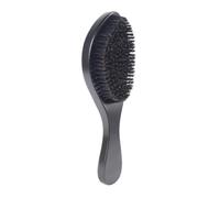 Eighosee 1Pcs Black Long Curved Beard Comb Bristle Brush Beech Wood Bristle Brush Men'S Styling Comb for Hair Care