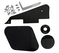 Eighosee 1Set Black Pickguard Cavity Switch Covers Plate Bracket Screws Fit Guitar Style Kit