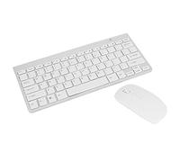 Eighosee 2.4Ghz Ultra-Thin Wireless Keyboard and Mouse Combo with USB Receiver Mouse Keyboard Set for PC(Silver)