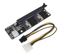 Eighosee 2 in 1 2 Ports SlimSAS 8I X2 to PCIE 4.0 X16 GEN4 Adapter Board Card for Network Card Graphics Video Card Capture Card