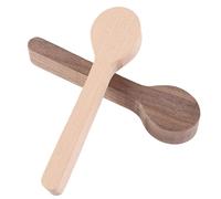 Eighosee 2 Pack Wood Carving Spoon Blank Beech+Walnut Unfinished Wooden Craft Whittling Kit for Beginner Kids Easy to Use Total Length Approximately 16.1cm