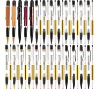 Eighosee 20 Pack Woodturning Pen Kit Twist Ballpoint Pen Kit with Refill Copper for DIY Classroom Supplies Student Friends Gift