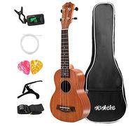 Eighosee 21 Inch Ukulele Soprano Sapele Uke 15 Frets 21Inch Hawaii Mini Guitar Full Kits Ukulele Guitar for Beginner Kids
