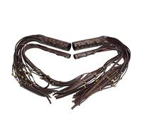 Eighosee 22mm 25MM Motorcycle Hand Grips Lever Cover Bronze Leather Tassel Handlebar Grip Covers