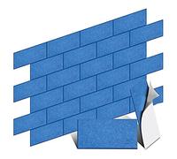 Eighosee 24 Packs 6X12X0.4Inch Sound Absorption and Noise Reduction Sound Insulation Board Mat (Blue)