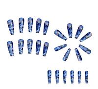 Eighosee 24Pcs Wearable Nail Patches Nail Art Chips Ins Style Hot Girl False Nails Detachable on Nails DIY Manicure Glitter Nails