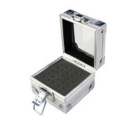 Eighosee 25 Holes Nail Drill Grinding Bit Holder Box Display Storage Container Nail Polishing Stand Metal Organizer Case
