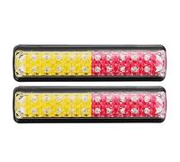 Eighosee 2Pcs 24 LED Car Tail Light Rear Stop Brake Light Turn Signal Lamp Waterproof for Lorry Trailer ATV Boat