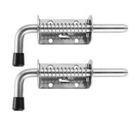 Eighosee 2Pcs 5 Inch Stainless Steel Spring Loaded Latch Pin 2mm Thickened Door Brushed