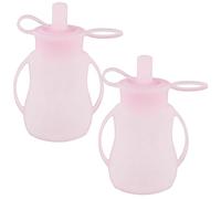 Eighosee 2Pcs Silicone Children Food Supplement Pouches - Leak-Proof, Squeeze & Suckable Milk/Juice Storage Bags