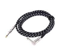 Eighosee 3/10 Feet Electric Guitar Musical Instrument Cable Cord 1/4 Inch Straight to Right Plug Woven Jacket