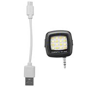 Eighosee 3.5mm Smart Selfie 16 LED Camera Flash Fill Light For Mobile Phone Black