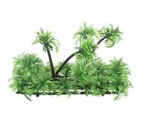 Eighosee 3.9 inch Height Artificial Coconut Palm Plant for Aquarium Fish Tank Green