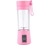 Eighosee 380ml USB Rechargeable Juicer Bottle CUp Citrus Lemon vegetables fruit Smoothie Squeezers Reamers Bottle:Pink