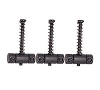 Eighosee 3x Bridge Saddles Locking Tune for Electric TL Tele Guitar DIY Replacement Black