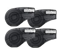 Eighosee 4 Pack Label Tape for M21-500-499-TB, Nylon Labels Tape,Black on White 16 Inch Length 0.5 Inch Width