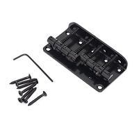 Eighosee 4 String Vintage Style Hardtail Bridge for Jazz Top Load Upgrade,Black