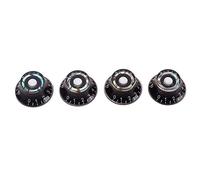 Eighosee 4PCS LP Electric Guitar Tone Volume Knob Small Round Abalone Shell/Black White Button