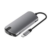 Eighosee 5-In-1 USB Hub to Type C Data Hub With 5-Port USB 3.0 Reader USB-C Charging 4K Display for MacBooks Phone