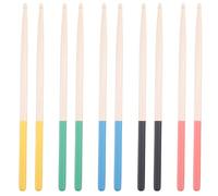 Eighosee 5 Pairs/Set 7A Maple Drum Sticks For Kids/Children, Fit For All Drum Sets Drum Accessories Multi Color