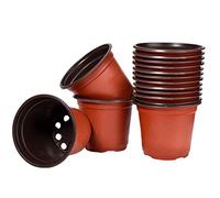 Eighosee 50 Pcs 7 inch Plastic Flower Seedlings Nursery Supplies Planter Pot/Pots Containers Seed Starting Pots Planting Pots