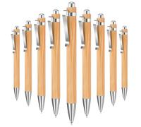 Eighosee 50Pcs Bamboo Pen Wood Ballpoint Pen Thank You Pen Bulk Appreciation Gift for Women Men Office Teacher Coworker Black Ink