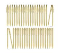 Eighosee 50Pcs Gold Metallic Slim Ballpoint Pens Retractable Black Ink Mini Conical Pens 1.0mm Penpoint Supplies for Wedding Home