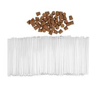 Eighosee 50Pcs Laboratory Plastic Test Tube 15Ml with Cork 15X150Mm Laboratory School Education Supplies