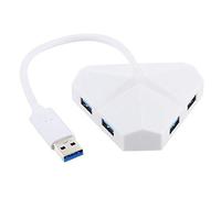 Eighosee 5Gbps Super Speed 4 Ports USB 3.0 HUB Adapter Cable,about 20cm white