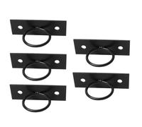 Eighosee 5Pack Black Decorative Ring Rope Supports Holders for Rope Fencing Stair Deck Railing Wall Mounted Hanger Ceiling Hook