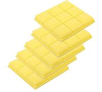 Eighosee 5Pcs 300X300X50mm Acoustic Wedge Studio Soundproof Foam Sound Absorption Treatment Panel Tile Yellow