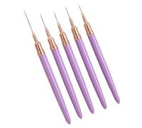Eighosee 5PCS 7/9/11/15/25mm Nail Liner Brush Set UV Gel Nail Brushes Kits French Stripe Line Painting Drawing Flower Pen Tools, Easy to Use B