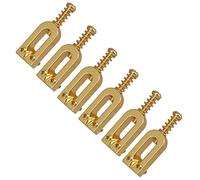 Eighosee 6 Pcs Metal U-Shaped Guitar Bridge Saddle Guitar Tailpiece Saddles Ball Roller String Tremolo Bridge Tailpiece Saddles for Electric Guitar Gold